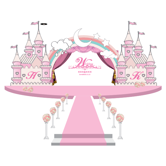Castle Wedding PNG Free Photo Clipart
