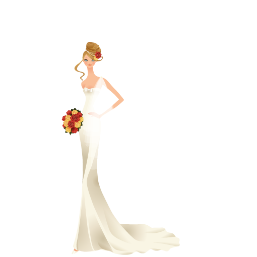 Elements Bride Vector Wedding Model Dress Clipart
