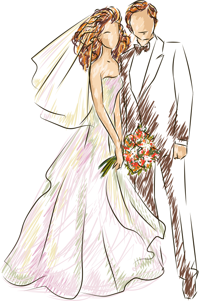 Vector Illustration Wedding PNG File HD Clipart