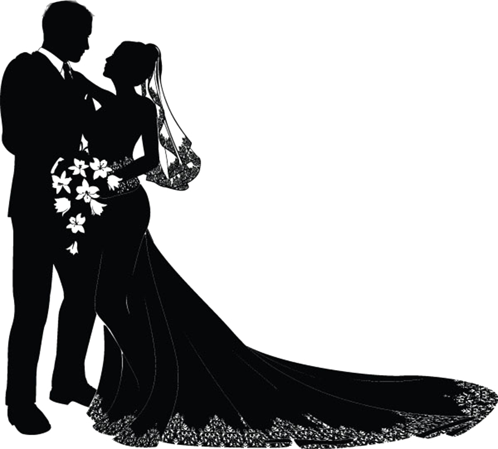 Bridegroom Silhouette Invitation Marriage Wedding HD Image Free PNG Clipart