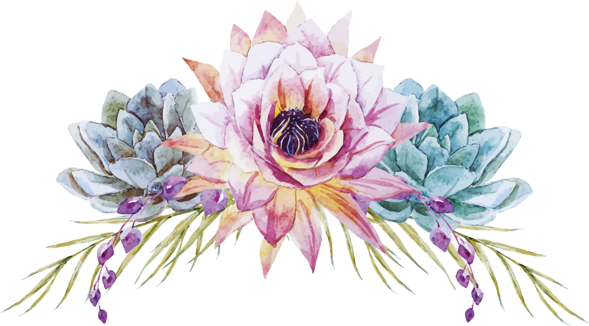 Flower Watercolor Vector Design Wedding Floral Flowers Clipart