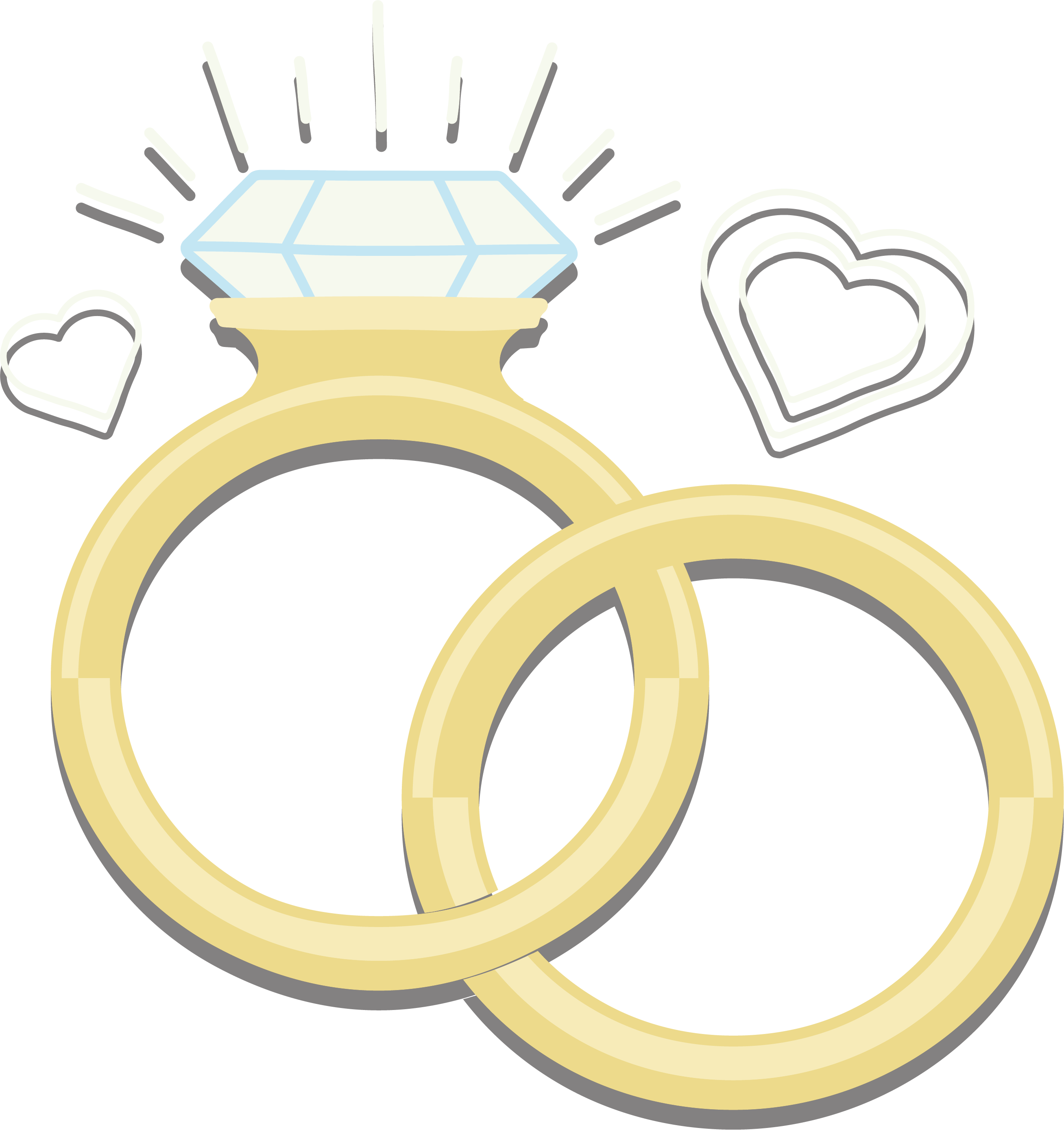 Diamond Rings Sparkling Euclidean Vector Wedding Ring Clipart