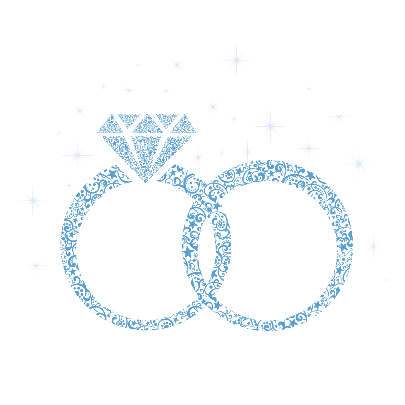 Blue Diamond Engagement Marriage Wedding Ring Clipart