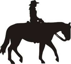 Western On Horse Silhouette And Download Png Clipart