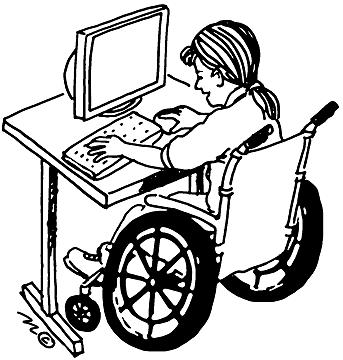 Girl Reading In Wheelchair Download Png Clipart