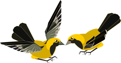 Of Yellow And Black Bird Clipart
