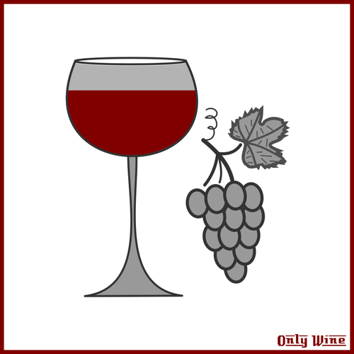 Glass And Grapes Image Clipart