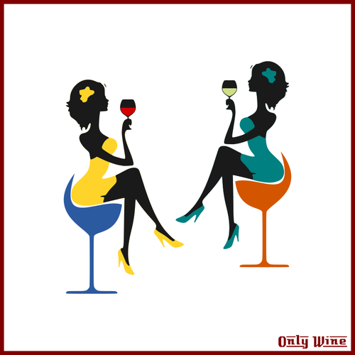 Two Girls Drinking Clipart