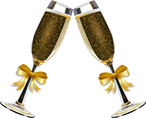 Of Glasses Of Champagne Clipart