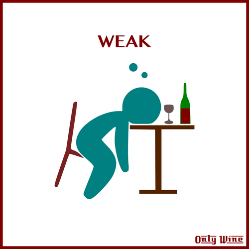 Weak Man Drinking Clipart