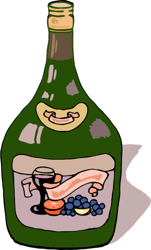 Grape Wine Bottle Clipart