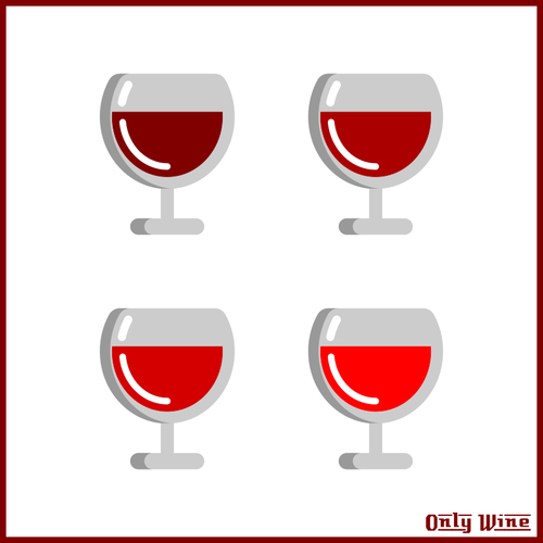 Four Wine Glasses Clipart