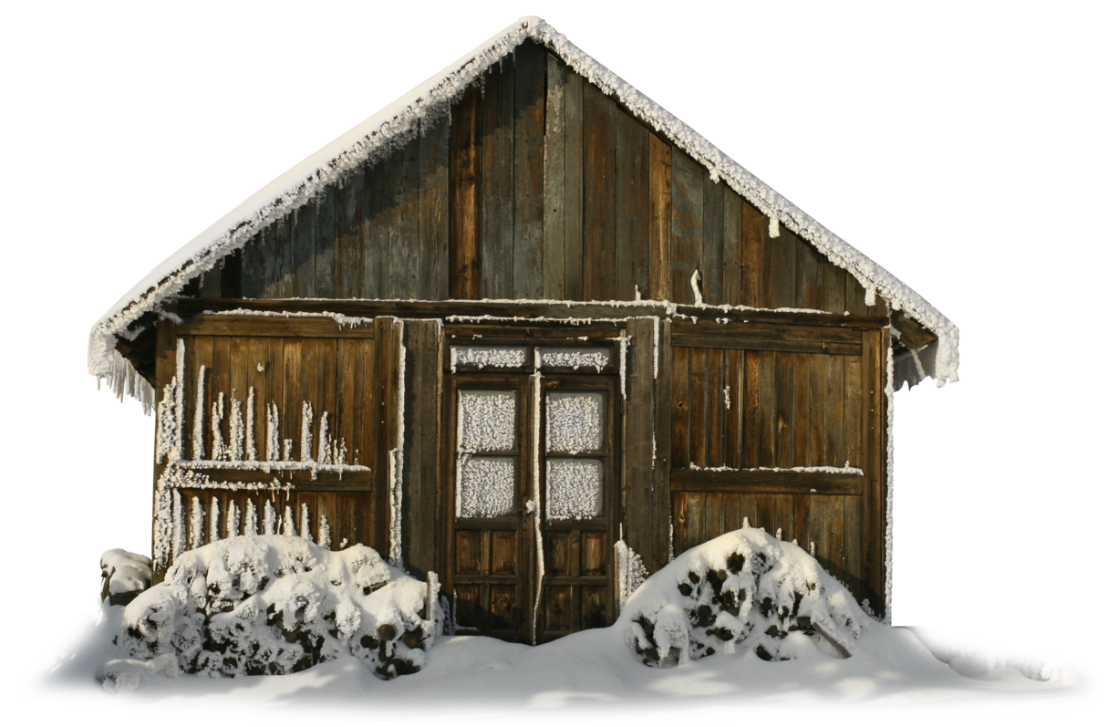 Winter Snow Illustration Christmas Barn With Transparent Clipart