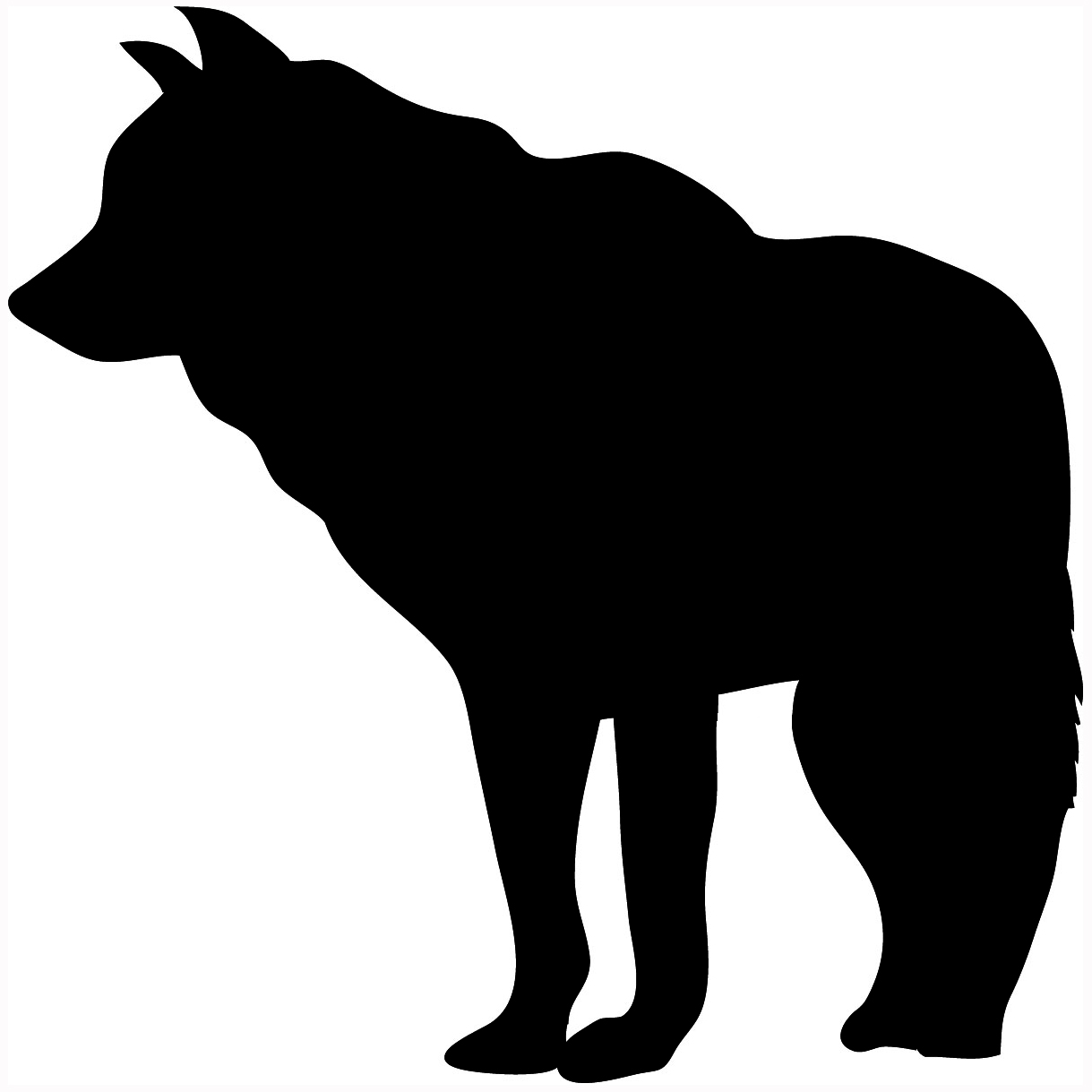 Alf Img Showing White Wolf Silhouette Clipart