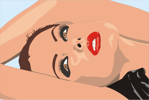 Lying Woman With Makeup Clipart