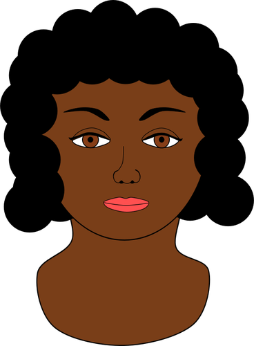 African Woman With Big Eyes Clipart