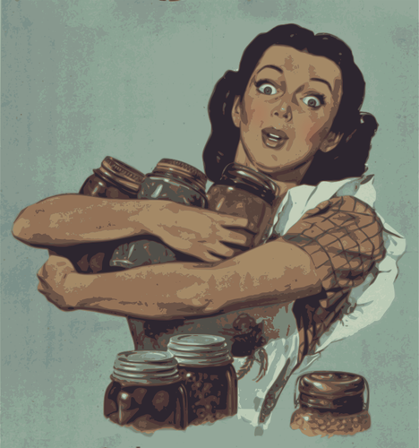 Canning Woman Clipart