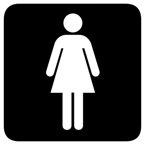 Women'S Toilet Square Sign Clipart