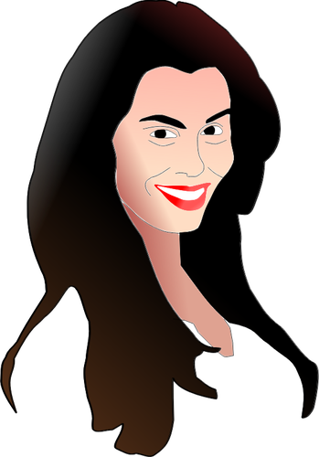 Ugly Woman With Long Hair Clipart