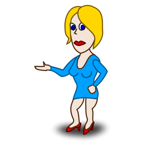 Blonde Woman Comic Character Clipart