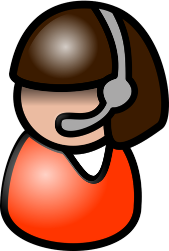 Indian Woman Telephone Operator Icon Clipart