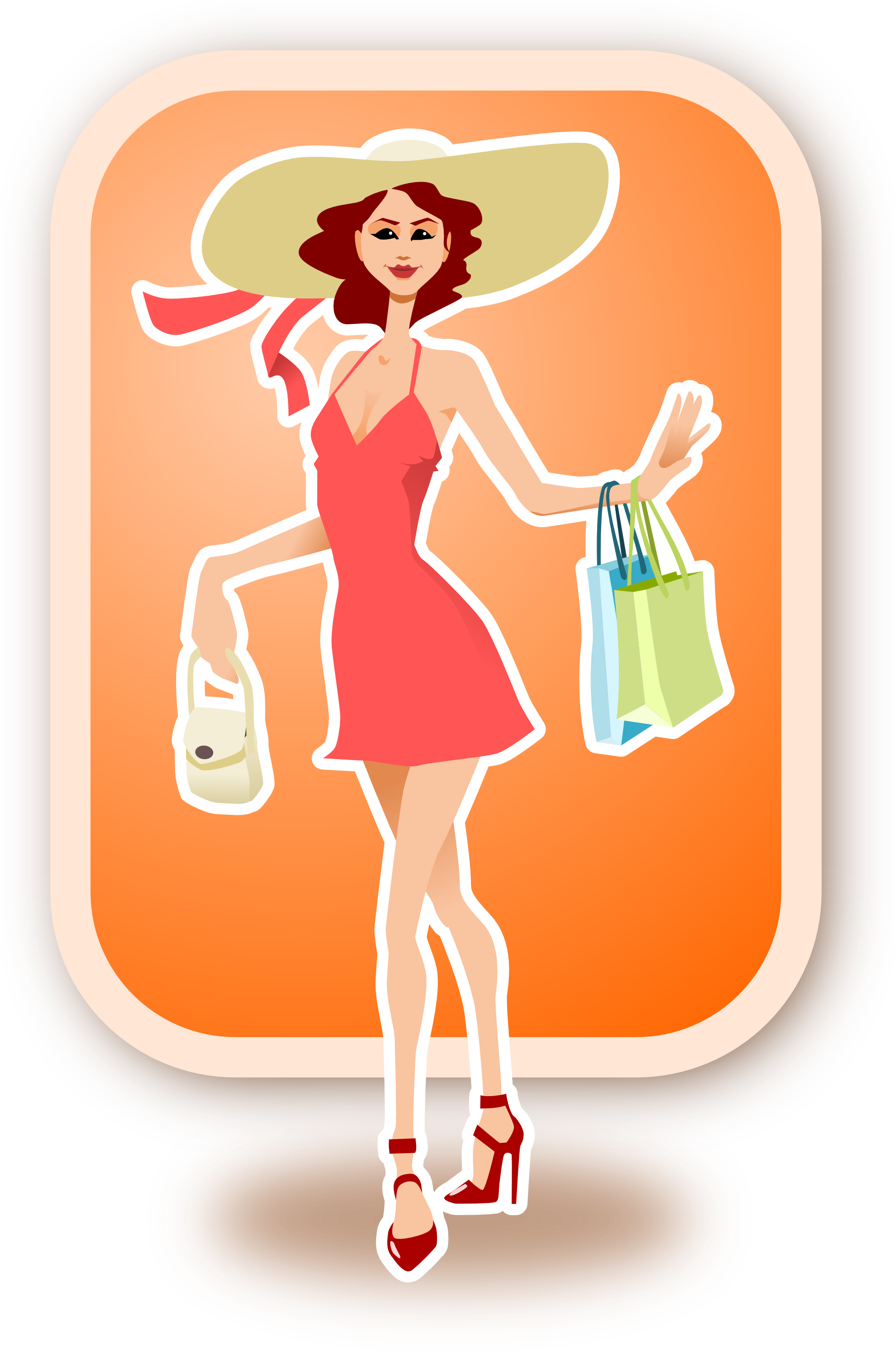 Woman Ladies Clothing Vector In Open Office Clipart