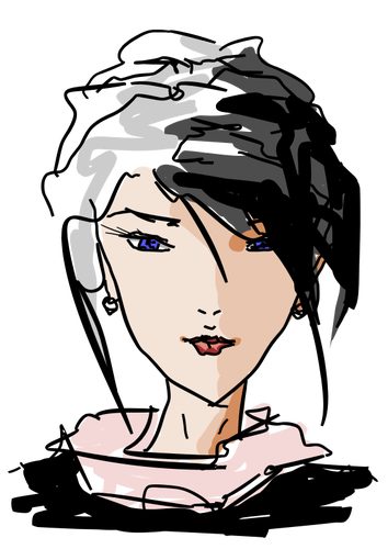 Woman'S Face Sketch Clipart