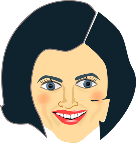 Portrait Of Middle-Aged Woman Clipart
