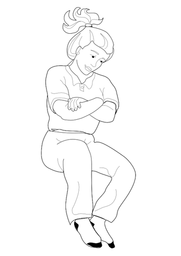 Sitting Woman Clipart