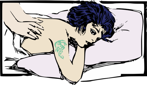Woman In A Massage Clipart