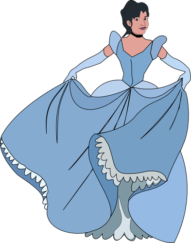 Woman In A Ball Gown Clipart
