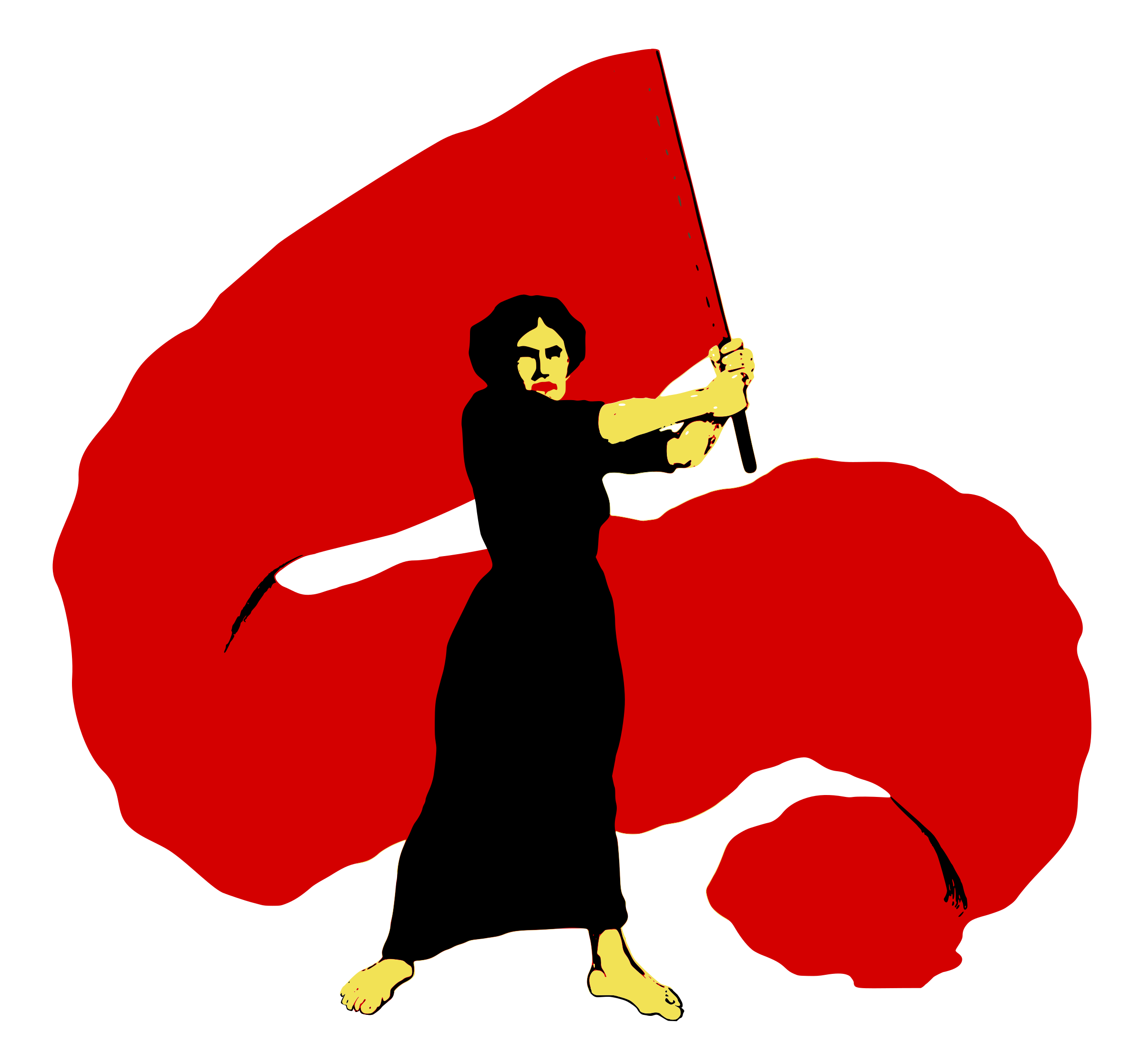 Picture Woman Proletariat Feminist Socialist Womens Day Clipart