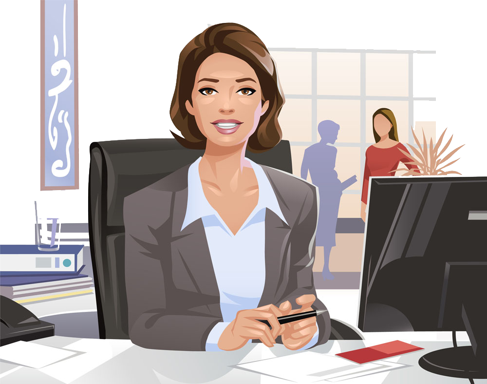 Download Woman Illustration Businessperson Professional Cartoon Women Clipa...