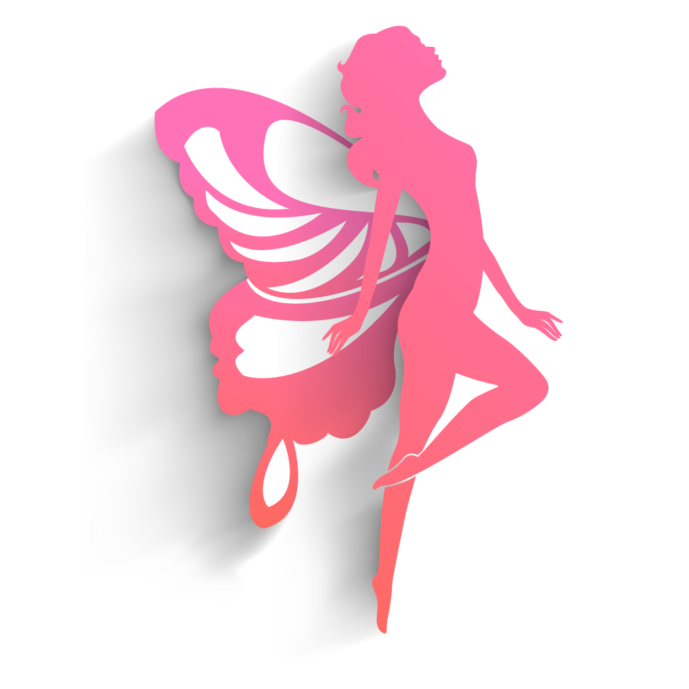 Pink Woman March Wish Wings Elegant International Clipart