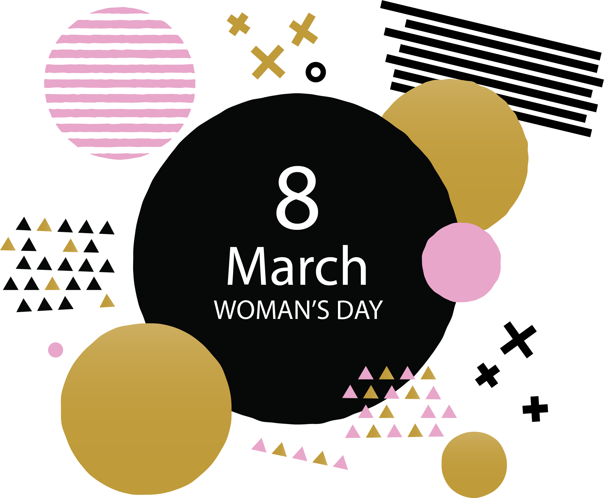 Woman Poster Abstract International Geometric Womens Day Clipart