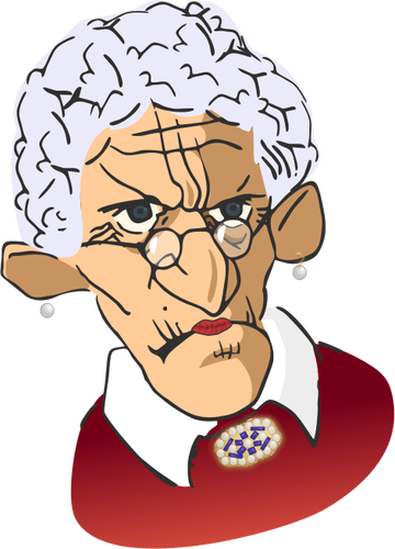 Of Grumpy Old Woman Clipart