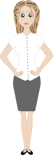 Woman With Hands On Hips Clipart