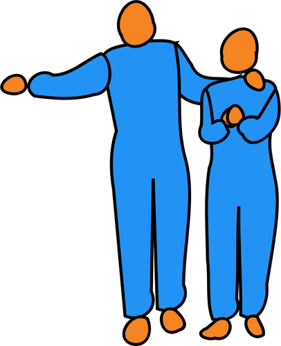 Of Interlinked Man And Woman Clipart