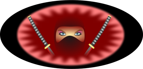 Ninja Woman In Red Clipart