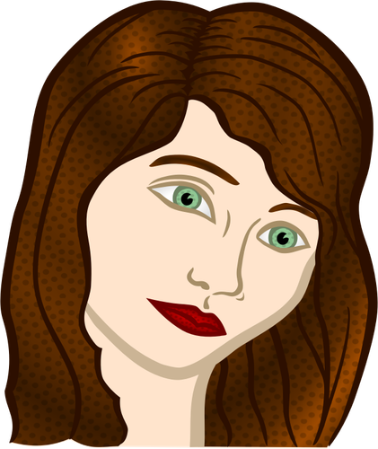 Of Sad Woman'S Face Incolor Clipart