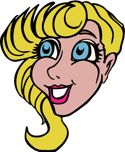 Blond Woman Smiling Clipart