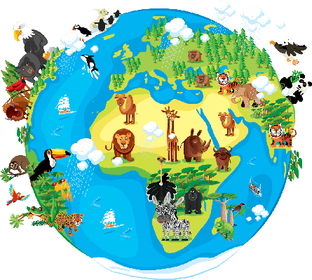 Animals Around The World Download Png Clipart