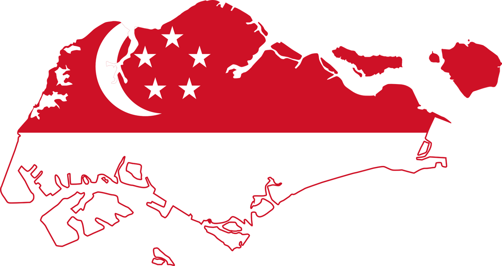 Of Flag Map Singapore PNG File HD Clipart