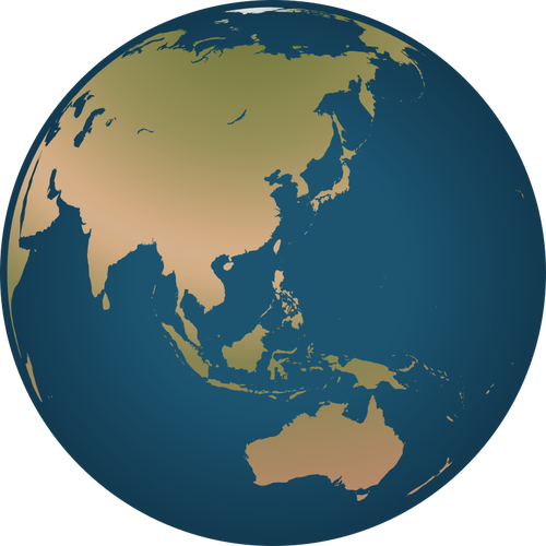 Australia Location On Globe Clipart