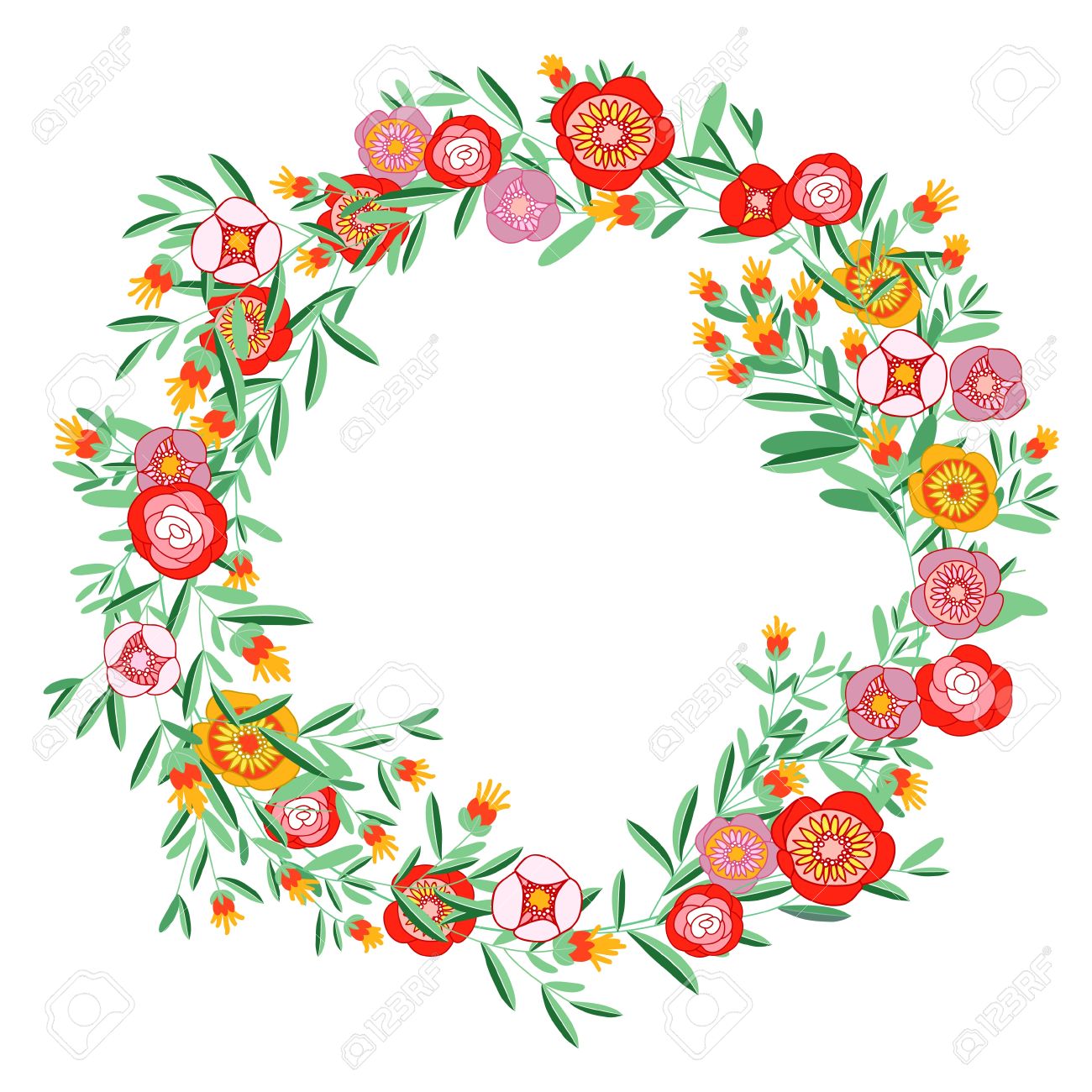 Flower Wreath Png Image Clipart