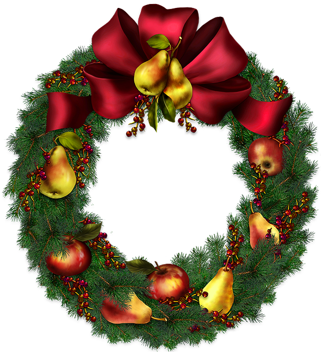 Christmas Wreath Transparent Picture Download Png Clipart