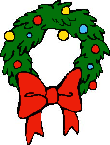 Free Christmas Wreath Public Domain Transparent Image Clipart