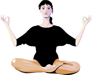 Woman Practising Yoga At Clker Vector Clipart