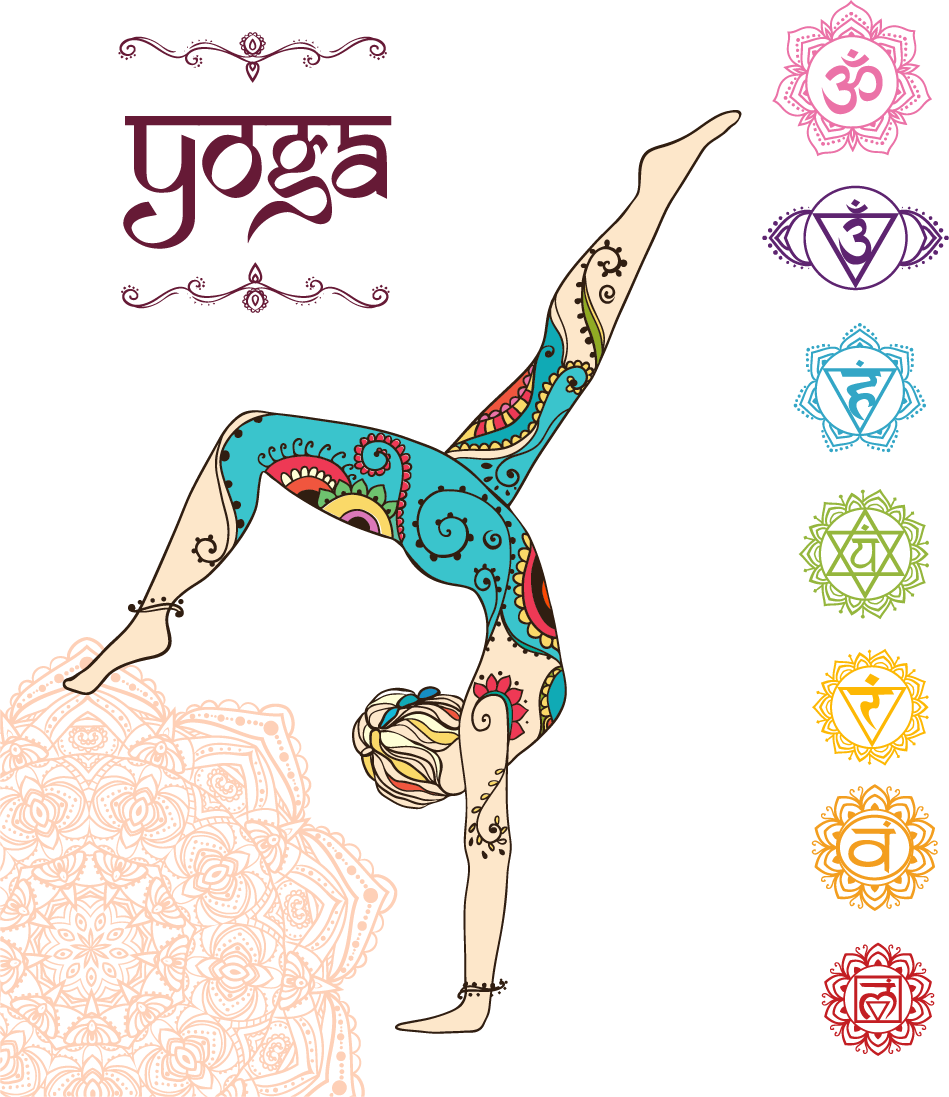 Lotus Position Mandala Yoga Color Free PNG HQ Clipart