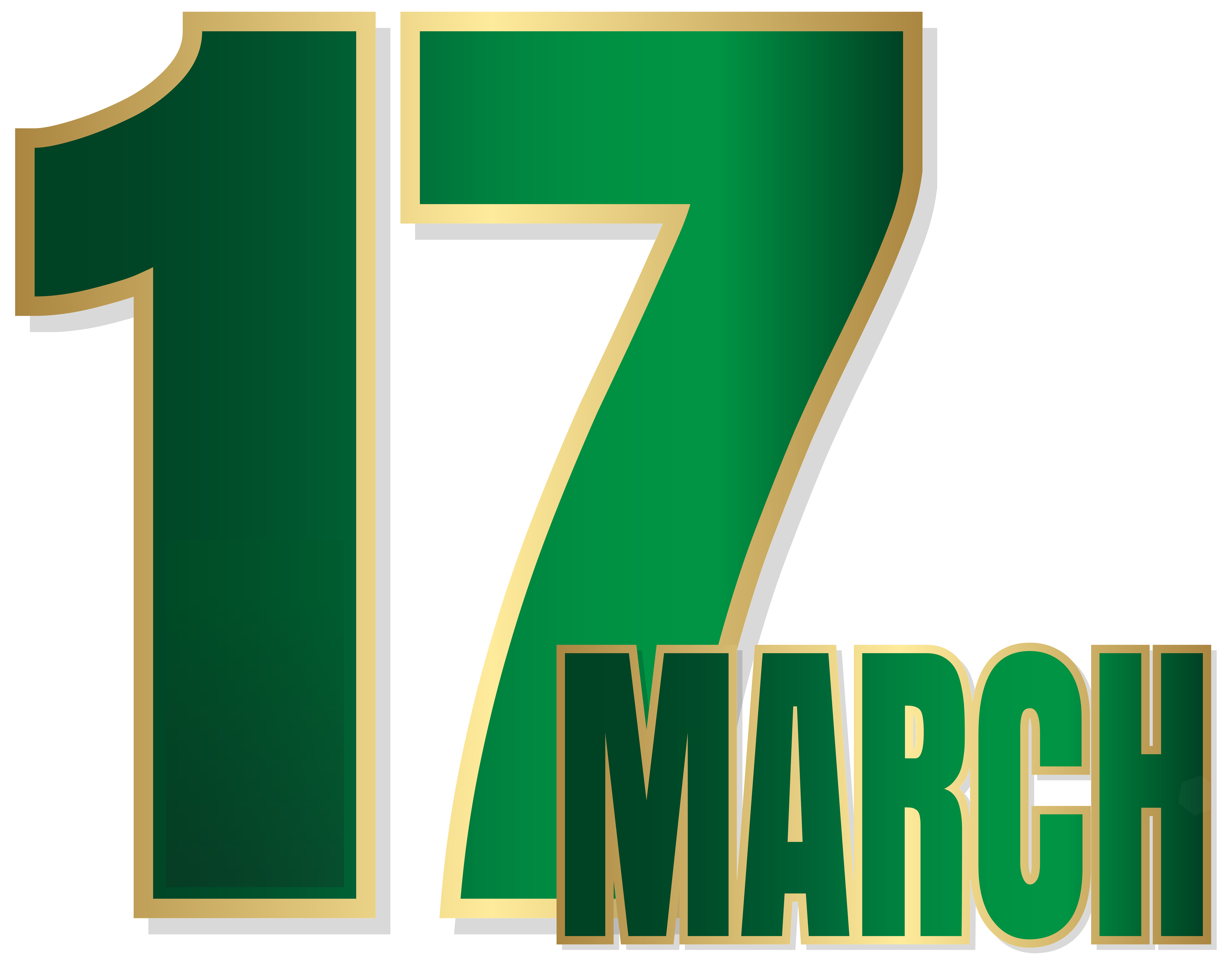 Heart March 17 Gold Day Saint Patrick'S Clipart